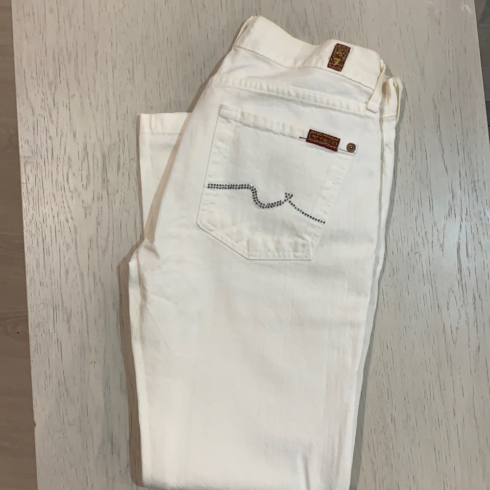 7 jeans white ankle